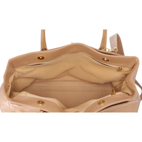 CHANEL Executive Tote Shoulder Bag A15206 Tan Grained Calf Leather - Picture 13 of 15